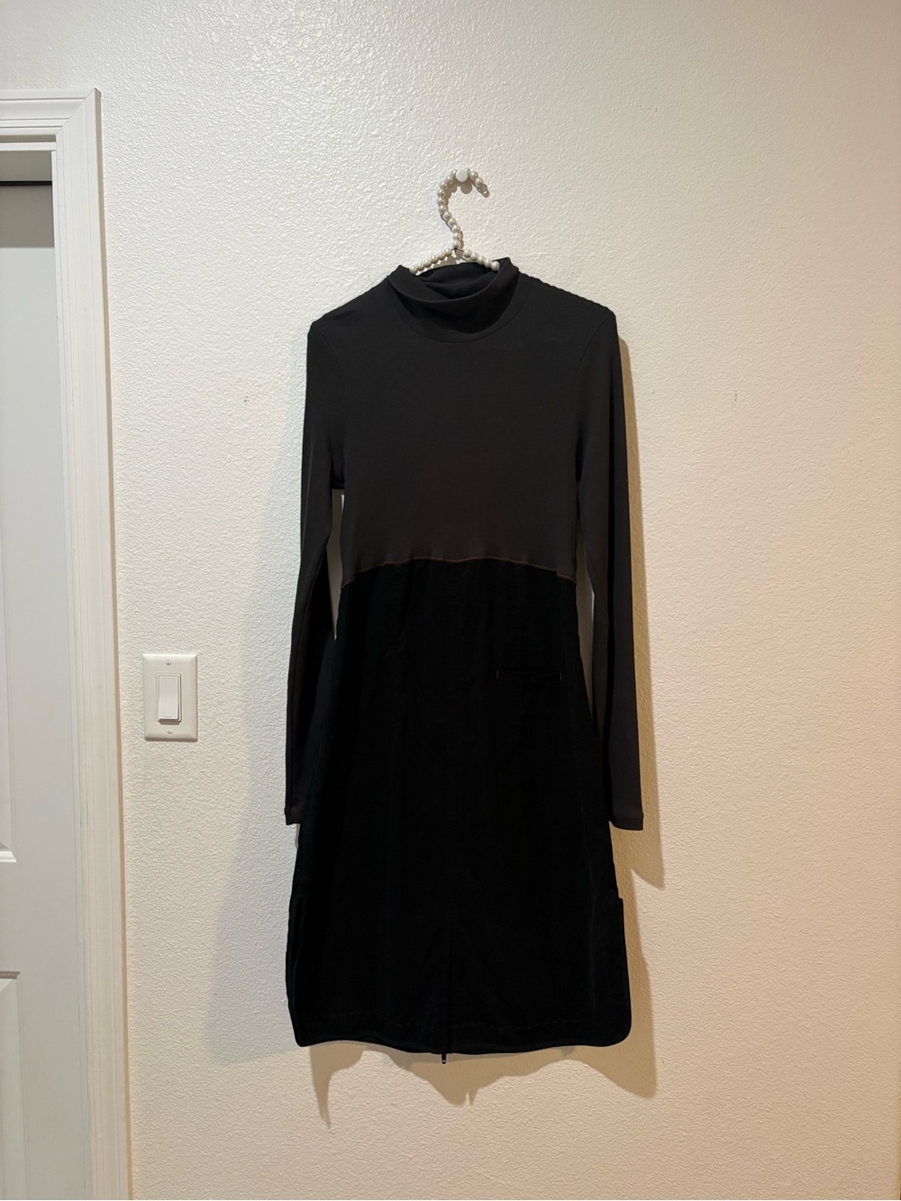 Cop.Copine 42 Black Long-Sleeve Turtleneck Dress